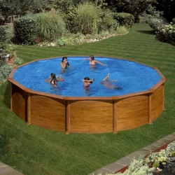 Piscina elevada Gre serie Mauritius de 550cm de diámetro