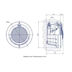 Foco piscina Astralpool con nicho 300W