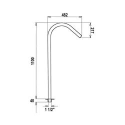 Cañon para piscina modelo Tahiti sin boquillas