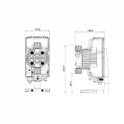 Bomba dosificadora TPR 800 con kit en PVDF-T