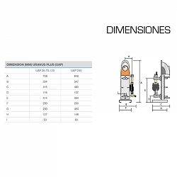 Intercambiador Zodiac Uranus 120 con carcasa