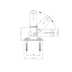 Conjunto de 2 Anclajes articulados con pletina