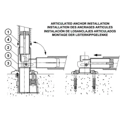 Conjunto de 2 Anclajes articulados con pletina