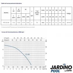 Bomba piscina Jardino Pool Nox 25 6M