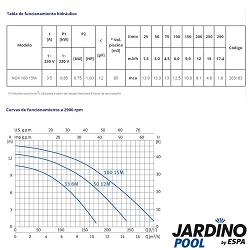 Bomba piscina Jardino Pool Nox 100 15M