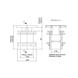 Toma de aire regulable 1"