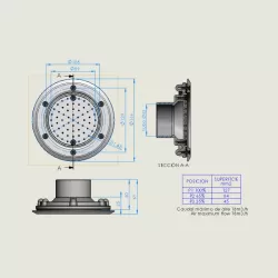 Boquilla impulsión de aire regulable