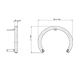 Agarradera Nadador Contracorriente Circular Inox Pulido
