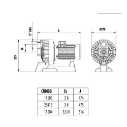 Bomba nadador contracorriente Astralpool 2 CV monofásica