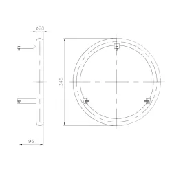 Agarradera Nadador Contracorriente Circular Inox Pintado