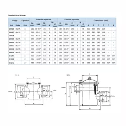 Prefiltro Aral 11 l. Astralpool Bridas DN 65
