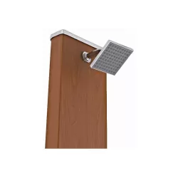 Ducha solar GRE cuadrada 32 litros (aspecto madera)