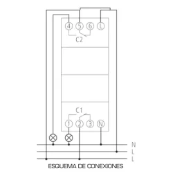 Interruptor digital con programación semanal (2 canales)