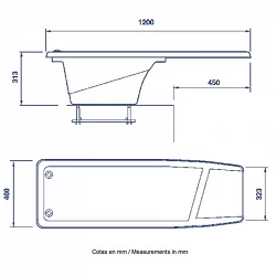 Palanca para piscina Dynamic 1200