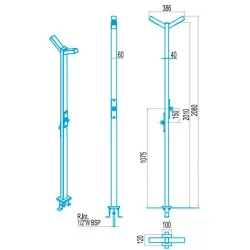 Ducha piscina AstralPool temporizada 2 rociadores