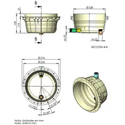 Nicho para foco piscinas