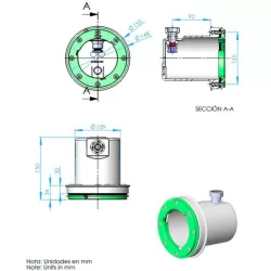Nicho para foco piscina prefabricada Mini
