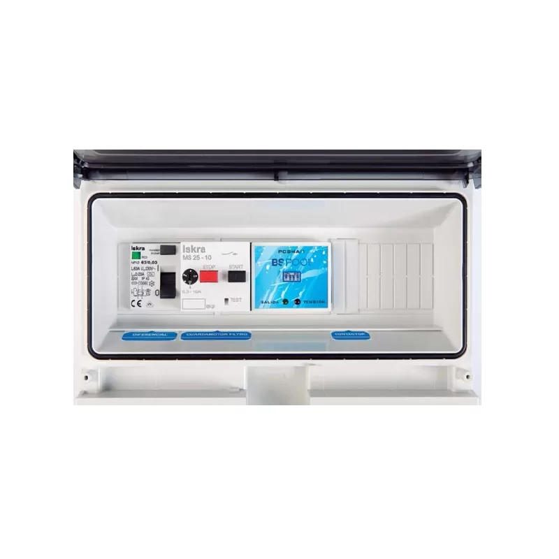 Cuadro maniobra bomba 3/4-1 CV con sistema pulsador piezoeléctrico