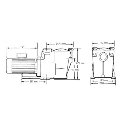 Bomba piscina Hayward Super Pump 2 CV trifásica 19,5 m3/h