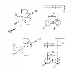 Soporte sombrilla para silla socorrista