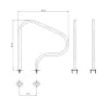 Pasamanos Astralpool para salida piscina 800 x 800 (pletina)