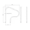 Pasamanos Astralpool para salida piscina 800 x 800 (empotrar)