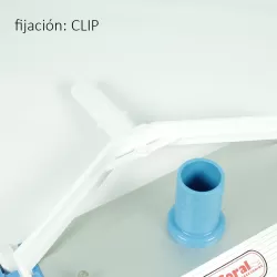 Limpiafondos Manual Aluminio 34 cm. fijación clip