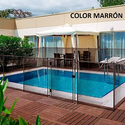 Módulo de 2 m de valla piscina Alvifence 16 mm negro