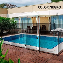 Módulo de 2 m de valla piscina Alvifence 16 mm negro
