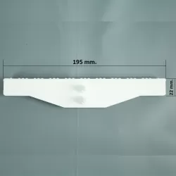 Rejilla rebosadero piscina Coral para curvas 22/195 mm