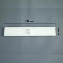 Rejilla rebosadero piscina Coral para curvas 35/245 mm