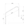 Pasamanos para piscina para empotrar de 1.520 mm. AISI-316