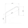 Pasamanos para piscina con pletinas de 1.220 mm. AISI-316