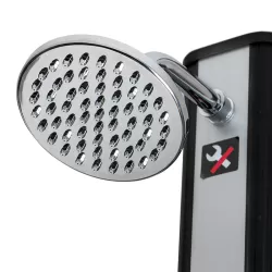 Ducha solar GRE 35 litros en 2 piezas (PVC) con grifo lavapiés