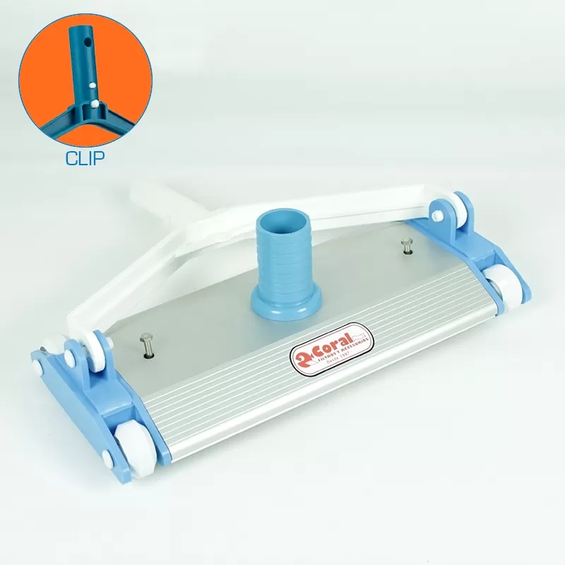 Limpiafondos Manual Aluminio 34 cm. fijación clip