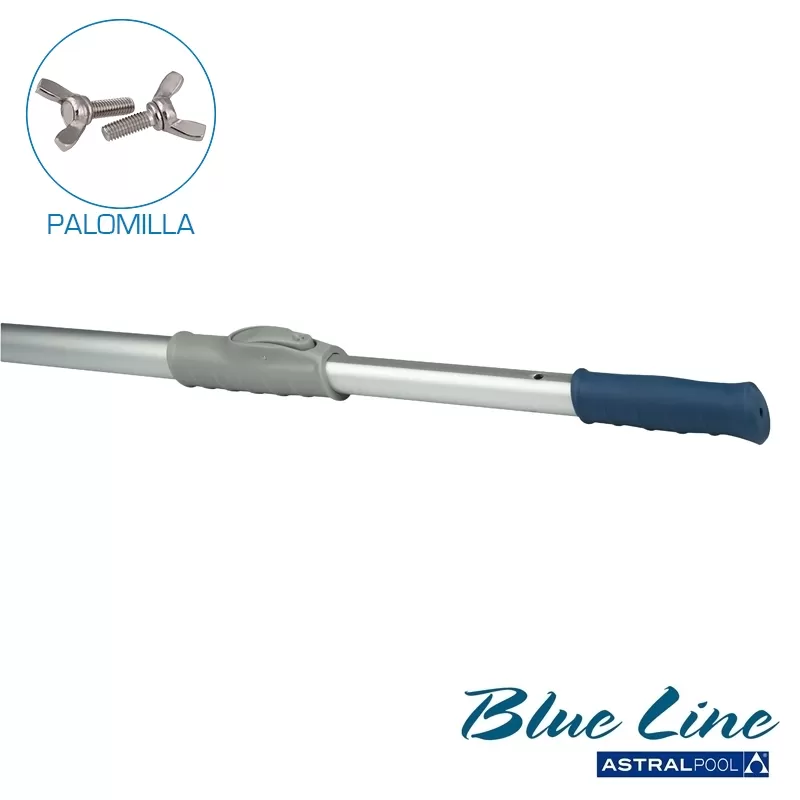 Mango aluminio 1,8+1,8 m Blue Line fijación palomilla