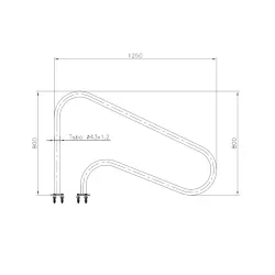 Pasamanos para piscina con pletinas Style