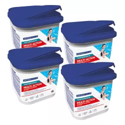 Multiacción en pastillas de 250 gramos Astralpool en 5 kg - Pack de 4 envases