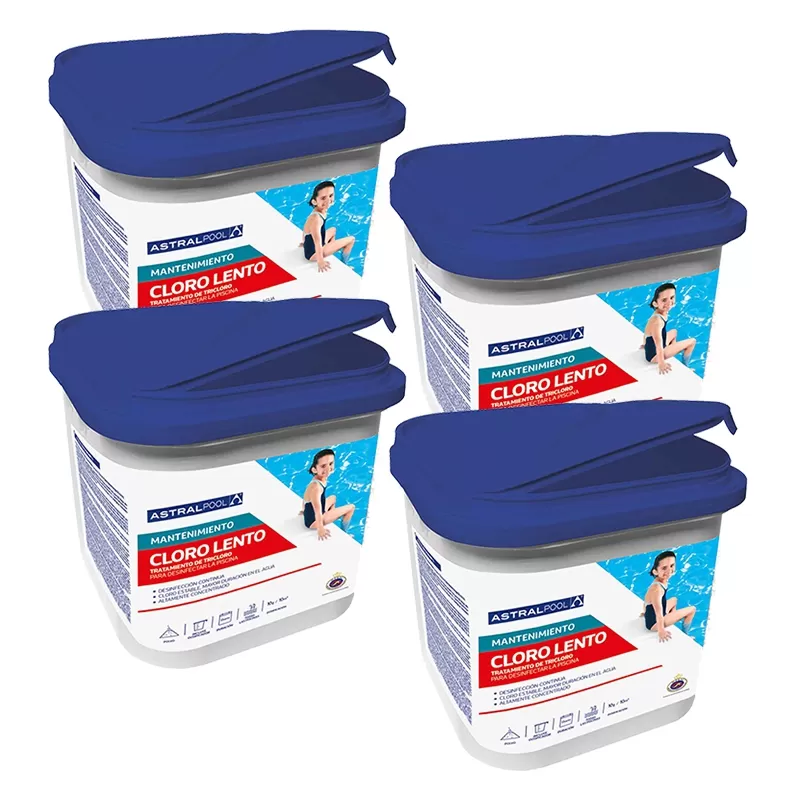 Tricloro en polvo Astralpool en 5 kg - Pack de 4 envases