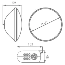 Lámpara LED AquaSphere (Astralpool) Luz RGB PAR56 900 Lumens