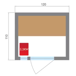 Sauna tradicional de vapor Zen de 2 plazas