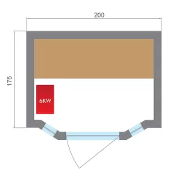 Sauna tradicional de vapor Zen de 4 plazas
