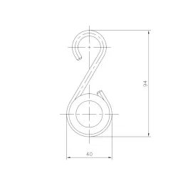 Gancho cuerda corcheras