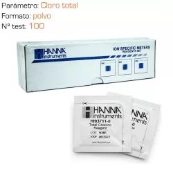 Reactivo en polvo para cloro total 100 test