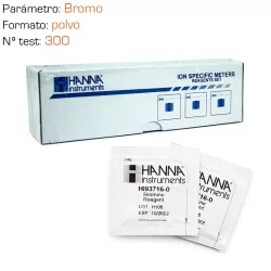 Reactivo en polvo para bromo 300 test