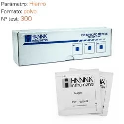 Reactivo en polvo para hierro 150 test