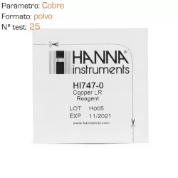 Reactivo en polvo para cobre (rango bajo) 25 test