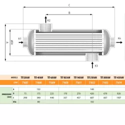 Intercambiador de Calor Tubular Agua-Agua Inox-Titanio 60 Kw