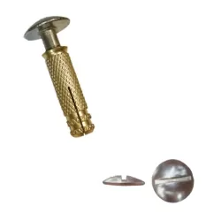 Anclaje de latón y tornillo inox 35x10 mm