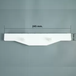 Rejilla rebosadero piscina Coral para rectas 22/245 mm